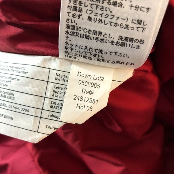 Eddie Bauer Womens Red Goose Down Puffer Vest 700 Fill Zip Button Closure XS - Picture 5 of 5